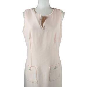 KARL LAGERFELD PARIS Sheath DRESS OFFICE CAREER BUSINESS WEAR 10 Medium Peach